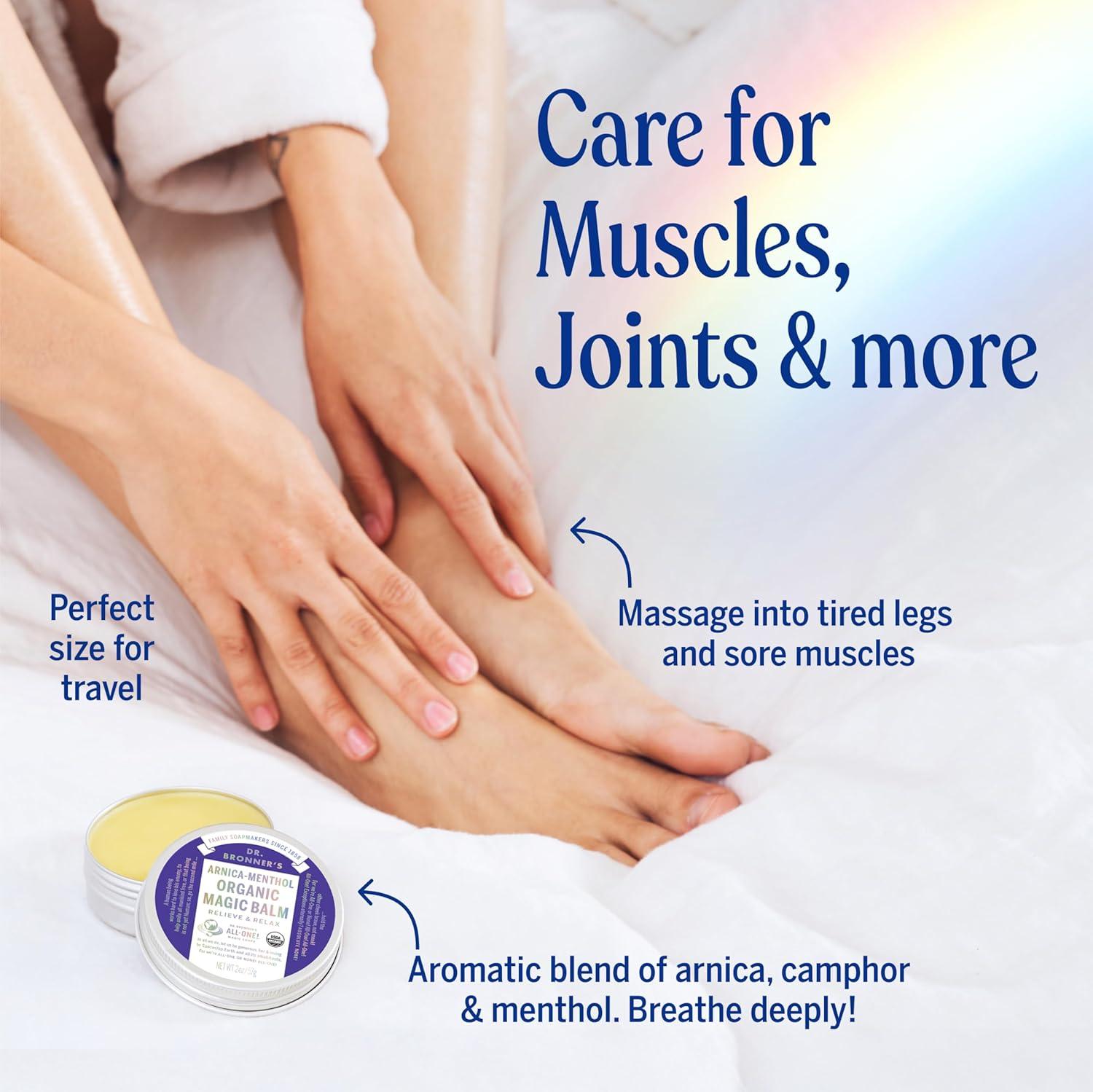 image:imageDr Bronners Organic Magic Balm Baby Unscented Made with Organic Beeswax amp Hemp Oil Moisturizes amp Soothes Hands Face amp Body 2 oz 2PackArnicaMenthol