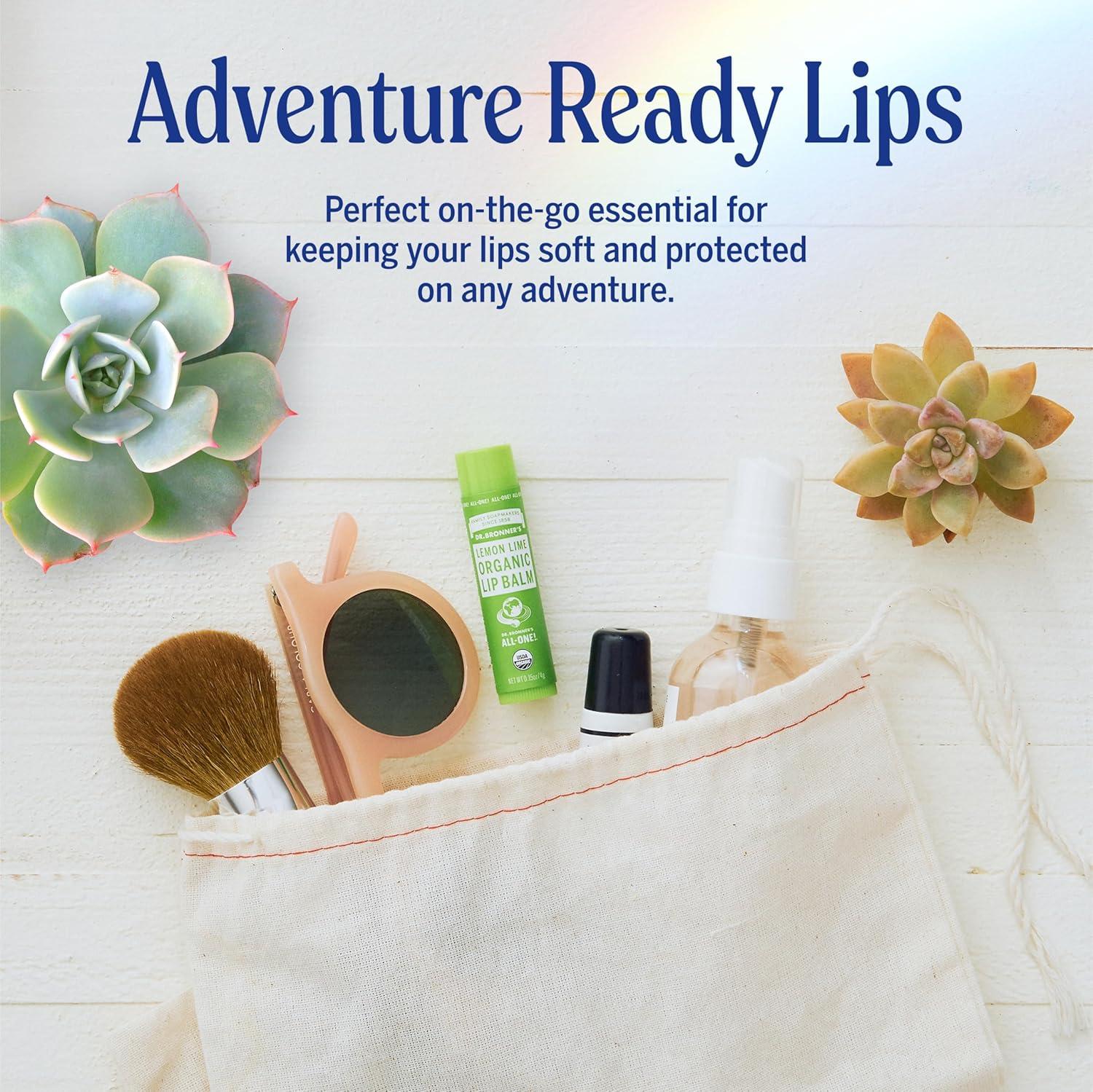 image:imageDr Bronners Organic Lip Balm 6Pack 15oz Natural Moisturizinging PetroleumFree Lip Balm with Beeswax amp Avocado Oil for Dry Lips Men amp Women Lemon LimeLemon Lime