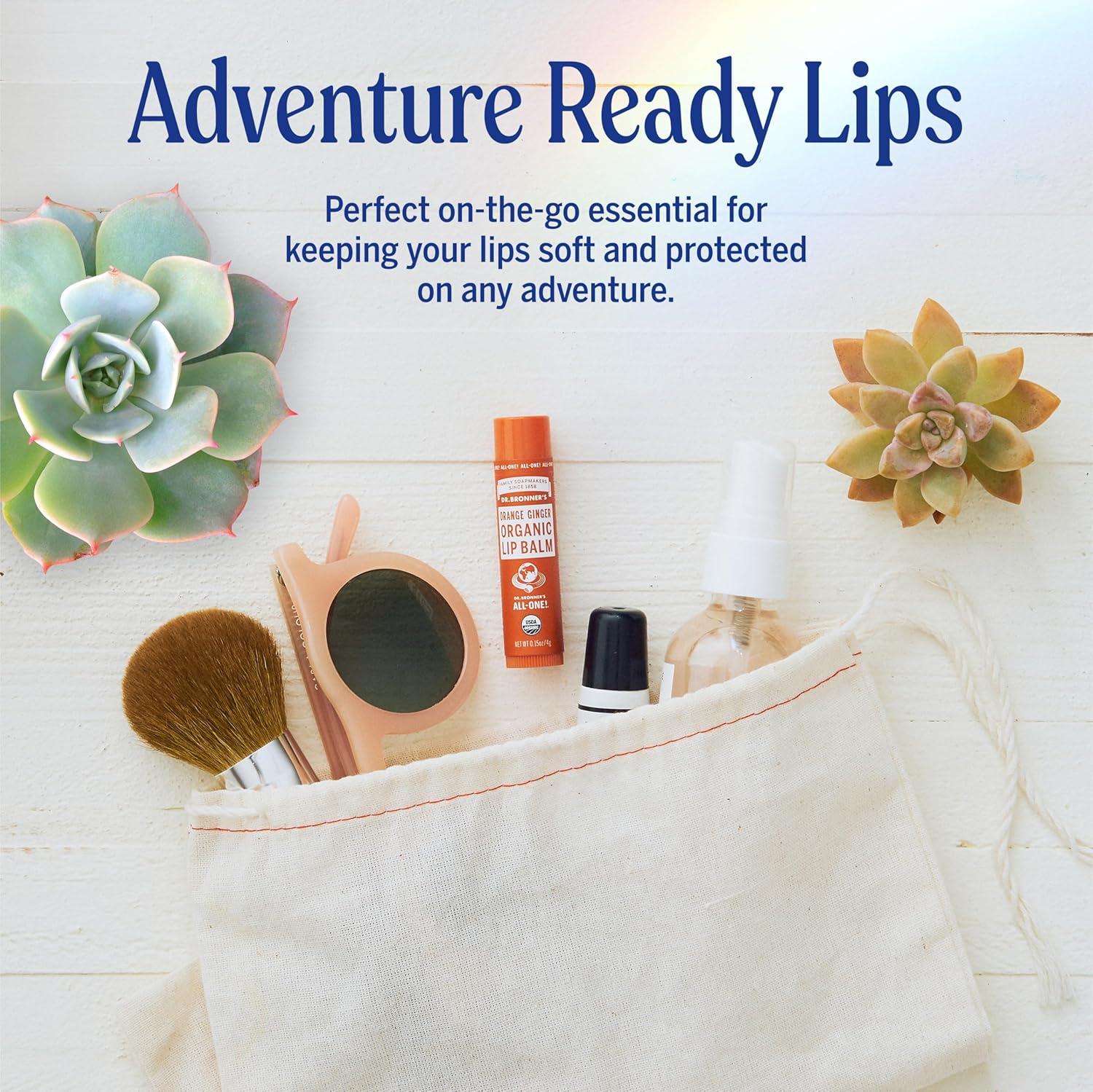 image:imageDr Bronners Organic Lip Balm 6Pack 15oz Natural Moisturizinging PetroleumFree Lip Balm with Beeswax amp Avocado Oil for Dry Lips Men amp Women Lemon LimeOrange Ginger