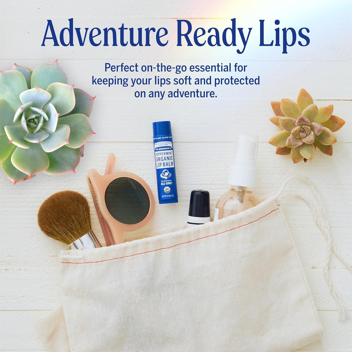 image:imageDr Bronners Organic Lip Balm 6Pack 15oz Natural Moisturizinging PetroleumFree Lip Balm with Beeswax amp Avocado Oil for Dry Lips Men amp Women Lemon LimePeppermint