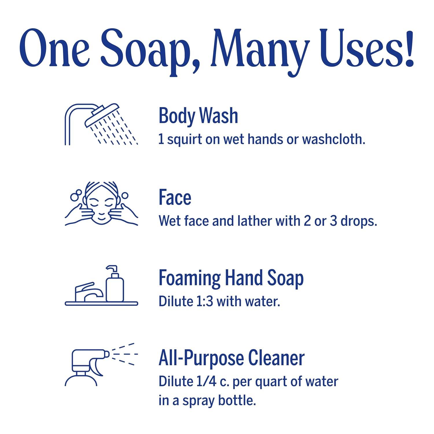 image:imageDr Bronners PureCastile Liquid Magic Soap Bottle amp Refill Carton Made with Regenerative Organic Certified Oils 86 Less Plastic per Quart For Face Body Wash Hand Soap Refill Lavender 32ozLavender
