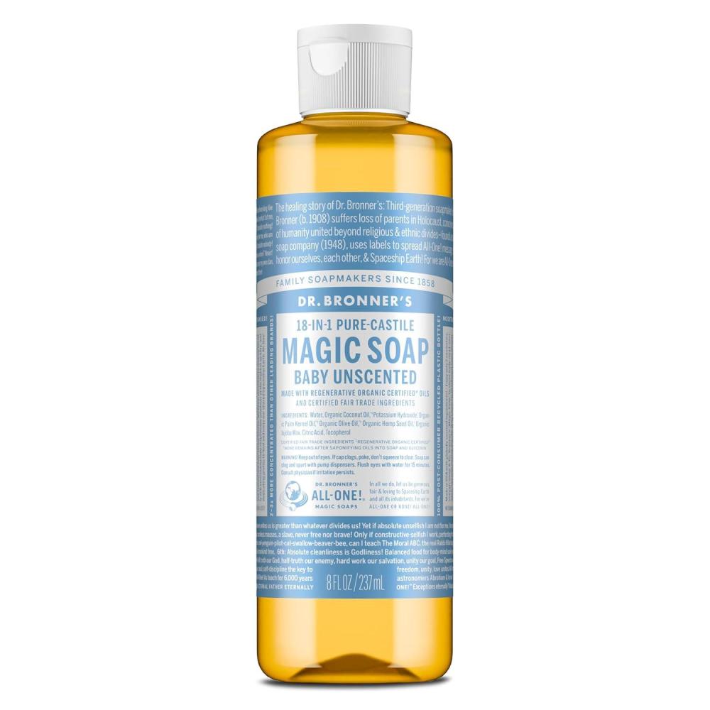 image:imageDr Bronners PureCastile Liquid Soap Baby Unscented 32 OunceUnscented