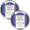 Dr. Bronner’s – Organic Magic Balm – Baby Unscented, Made with Organic Beeswax & Hemp Oil, Moisturizes & Soothes Hands, Face & Body (2 oz, 2-Pack)(Arnica-Menthol)
