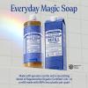 Dr. Bronner’s Pure-Castile Liquid Magic Soap Bottle & Refill Carton – Made with Regenerative Organic Certified Oils, 86% Less Plastic per Quart – For Face, Body Wash, Hand Soap Refill- Lavender, 32oz(Peppermint)