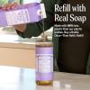 Dr. Bronner’s Pure-Castile Liquid Magic Soap Bottle & Refill Carton – Made with Regenerative Organic Certified Oils, 86% Less Plastic per Quart – For Face, Body Wash, Hand Soap Refill- Lavender, 32oz(Lavender)