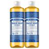 Dr. Bronner’s Pure-Castile Magic Liquid Soap – Made with Regenerative Organic Certified Oils- 18-in-1 Uses for Face, Body, Hand, Hair, Laundry & More- Vegan, Non-GMO- Body Wash- Peppermint,32oz(16 Fl Oz (Pack of 2))