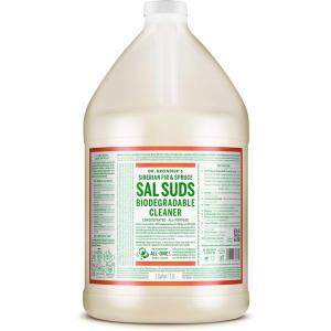 Dr. Bronner’s – Sal Suds Biodegradable Cleaner (1 Gallon) – All-Purpose, Pine Cleaner for Floors, Laundry and Dishes, Concentrated, Cuts Grease and Dirt, Powerful Formula