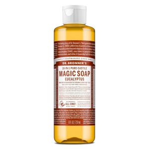 Dr. Bronner’s Magic Soap – Pure-Castile Liquid Soap (Eucalyptus, 32 ounce, 2-Pack) -Regenerative Organic Certified Oils, 18-in-1 Uses: Body, Hair, Laundry, Pets & Dishes, Concentrated, Vegan, Non-GMO(Eucalyptus)