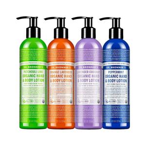 Dr. Bronner’s Organic Lotion (Patchouli Lime, 8 Ounce) – Organic Moisturizer for Hands, Face & Body – Vegan, Non-GMO(Coconut  Lavender  Orange  Lime)
