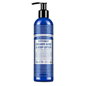 Dr. Bronner’s Organic Lotion (Patchouli Lime, 8 Ounce) – Organic Moisturizer for Hands, Face & Body – Vegan, Non-GMO(Peppermint)