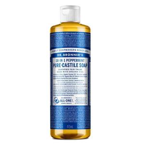 Dr. Bronner’s Pure-Castile Magic Liquid Soap – Made with Regenerative Organic Certified Oils- 18-in-1 Uses for Face, Body, Hand, Hair, Laundry & More- Vegan, Non-GMO- Body Wash- Peppermint,32oz(16 Fl Oz (Pack of 1))