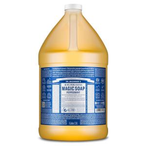 Dr. Bronner’s Pure-Castile Magic Liquid Soap – Made with Regenerative Organic Certified Oils- 18-in-1 Uses for Face, Body, Hand, Hair, Laundry & More- Vegan, Non-GMO- Body Wash- Peppermint,32oz(128 Fl Oz (Pack of 1))