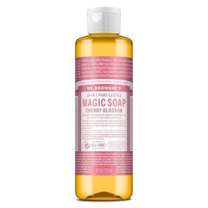 Dr. Bronner’s Pure-Castile Magic Liquid Soap (Green Tea, 32 Ounce)- Made with Regenerative Organic Certified Oils- For Face, Hair, Hand & Body Soap, Laundry, Pets- Concentrated, Vegan, Non-GMO(Cherry Blossom)