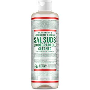 Dr. Bronner’s Sal Suds Biodegradable Cleaner (32 Ounce, 2-Pack) – All-Purpose Mop Detergent for Floors, Kitchen & Bathroom, Multi-Surface Household Concentrate, Dish Degreaser & Laundry Use(Pine)