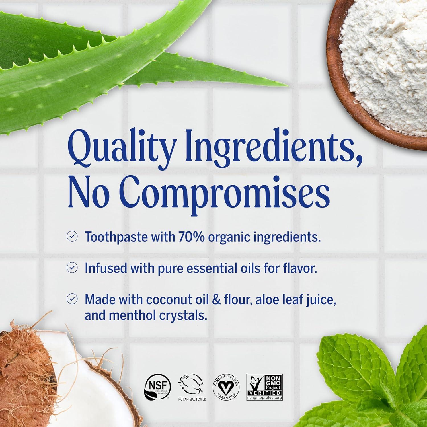 image:imageDr Bronners AllOne Toothpaste Spearmint 5 oz 1Pack FluorideFree Toothpaste for Adults SLSFree 70 Organic amp Natural Ingredients Vegan Helps Freshen Breath Reduce Plaque Whiten TeethPeppermint