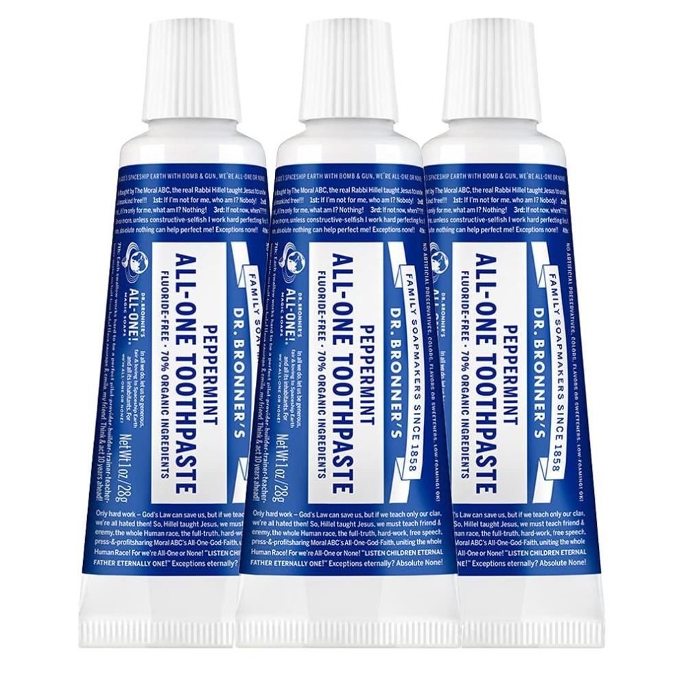 image:imageDr Bronners AllOne Toothpaste Spearmint 5 oz 1Pack FluorideFree Toothpaste for Adults SLSFree 70 Organic amp Natural Ingredients Vegan Helps Freshen Breath Reduce Plaque Whiten TeethPeppermint