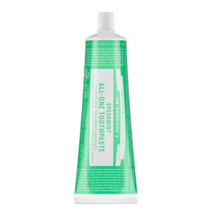 Dr. Bronner’s All-One Toothpaste – Spearmint, 5 oz, 1-Pack – Fluoride-Free Toothpaste for Adults, SLS-Free, 70% Organic & Natural Ingredients, Vegan, Helps Freshen Breath, Reduce Plaque, Whiten Teeth(Spearmint)