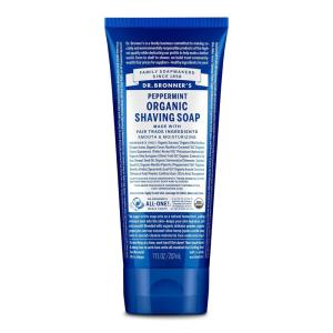 Dr. Bronner’s – Organic Shaving Soap (Peppermint, 7 Ounce) – Certified Organic, Sugar and Shikakai Powder, Soothes and Moisturizes for Close Comfortable Shave, Use on Face, Underarms and Legs(Peppermint)